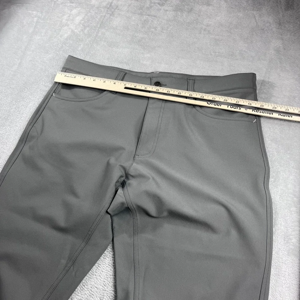 FootJoy Mens Athletic Fit Golf Pants Gray‎ 5-Pocket Stretch W35 L34